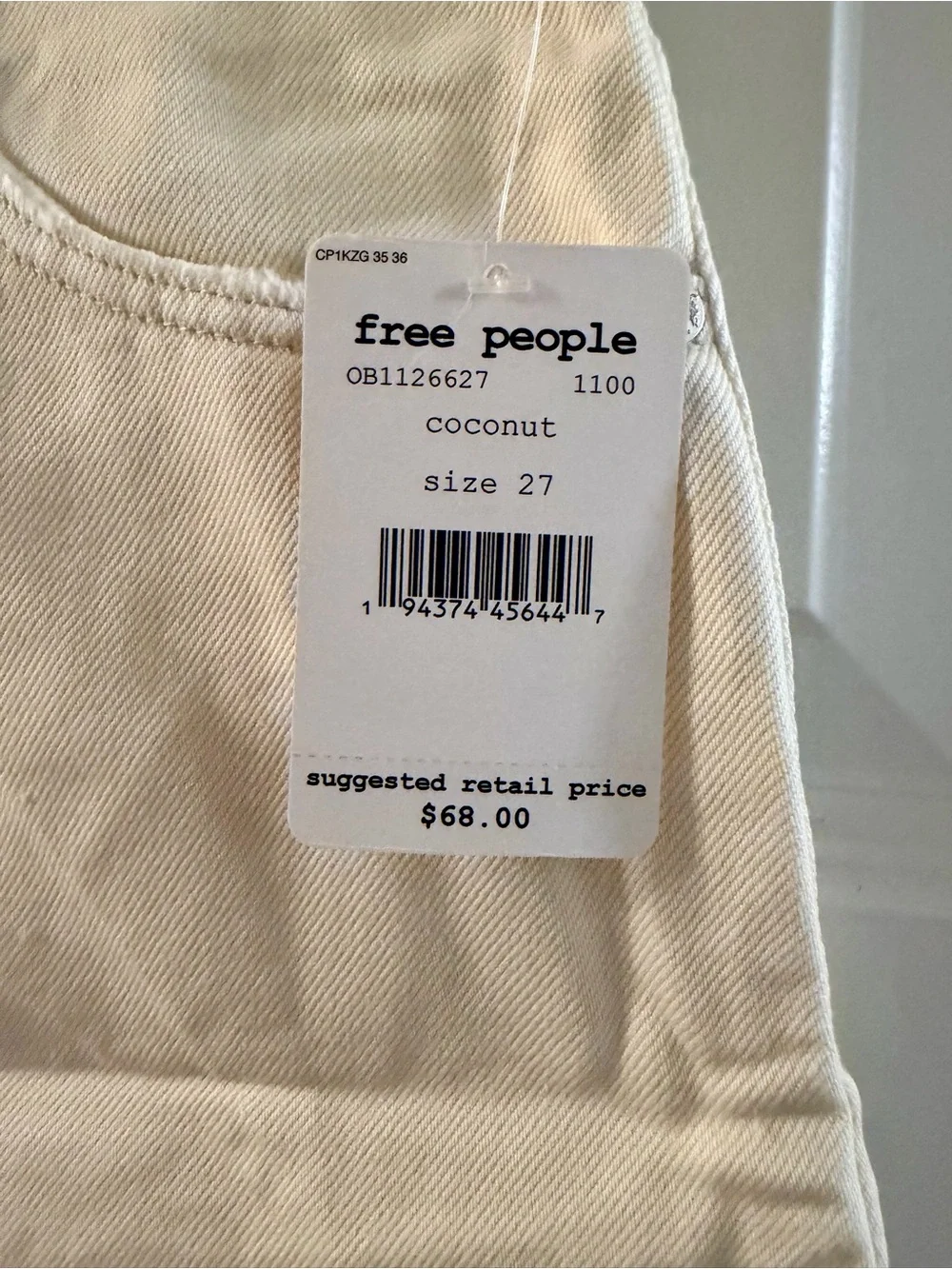 NWT-Free People We The Free Bailey Denim Mini Skirt-Size 26 & 27